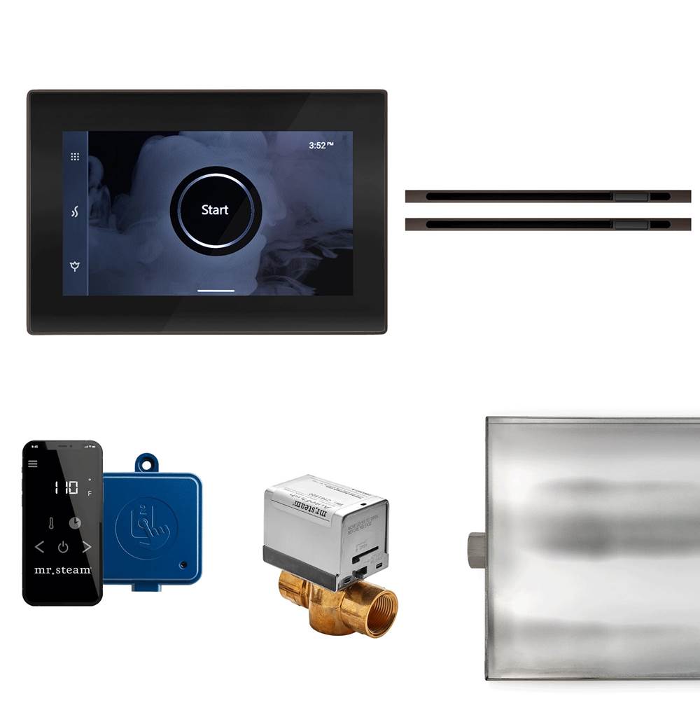 The Water ClosetMr. SteamXButler Max Linear Steam Shower Control Package with iSteamX Control and Linear SteamHead in Black Oil Rubbed Bronze