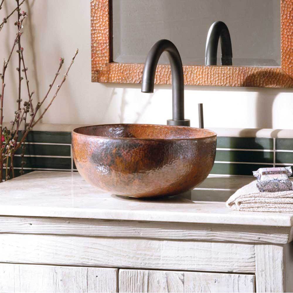 The Water ClosetNative TrailsMaestro Petit Bathroom Sink in Tempered Copper