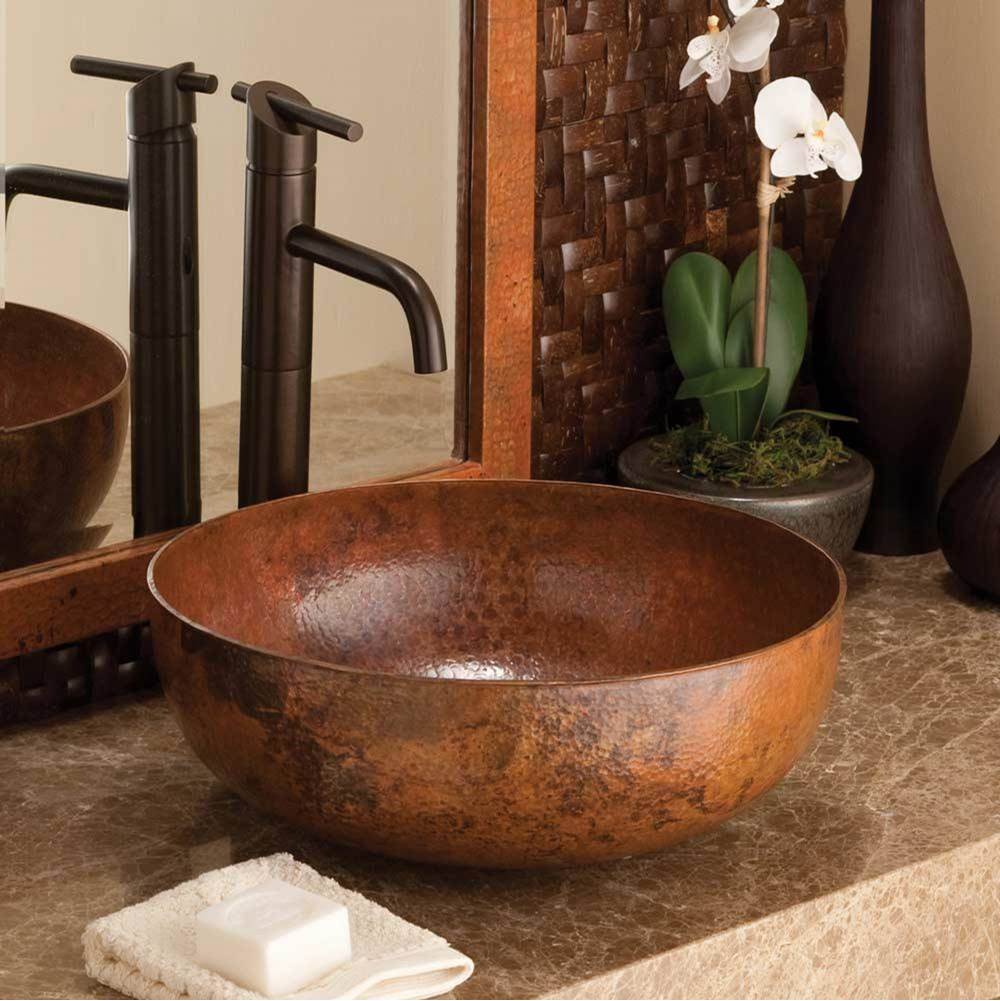 The Water ClosetNative TrailsMaestro Round Bathroom Sink in Tempered Copper