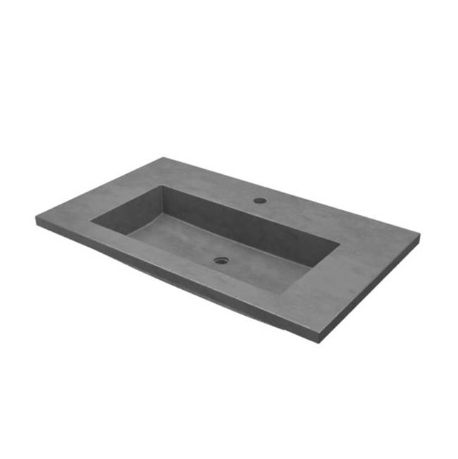 The Water ClosetNative Trails36'' Capistrano Vanity Top with Integral Trough in Slate - Single Faucet Cutout