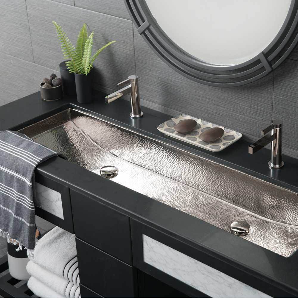 The Water ClosetNative TrailsTrough 48 in Bathroom Sink Polished Nickel