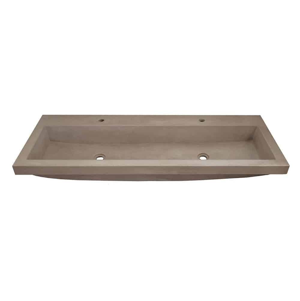 The Water ClosetNative TrailsTrough 4819 Bathroom Sink in Earth-No Faucet Holes