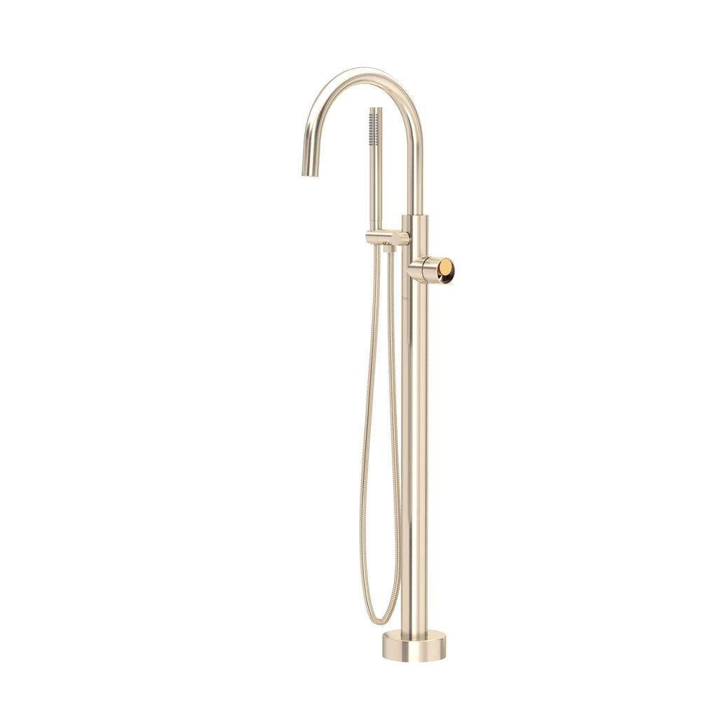 The Water ClosetRohl CanadaEclissi™ Single Hole Floor-mount Tub Filler Trim With C-Spout