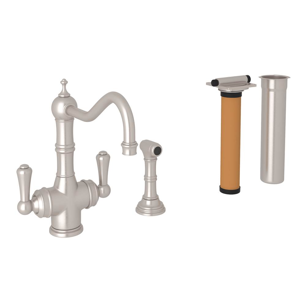 The Water ClosetRohl CanadaEdwardian™ Two Handle Filter Kitchen Faucet Kit With Side Spray