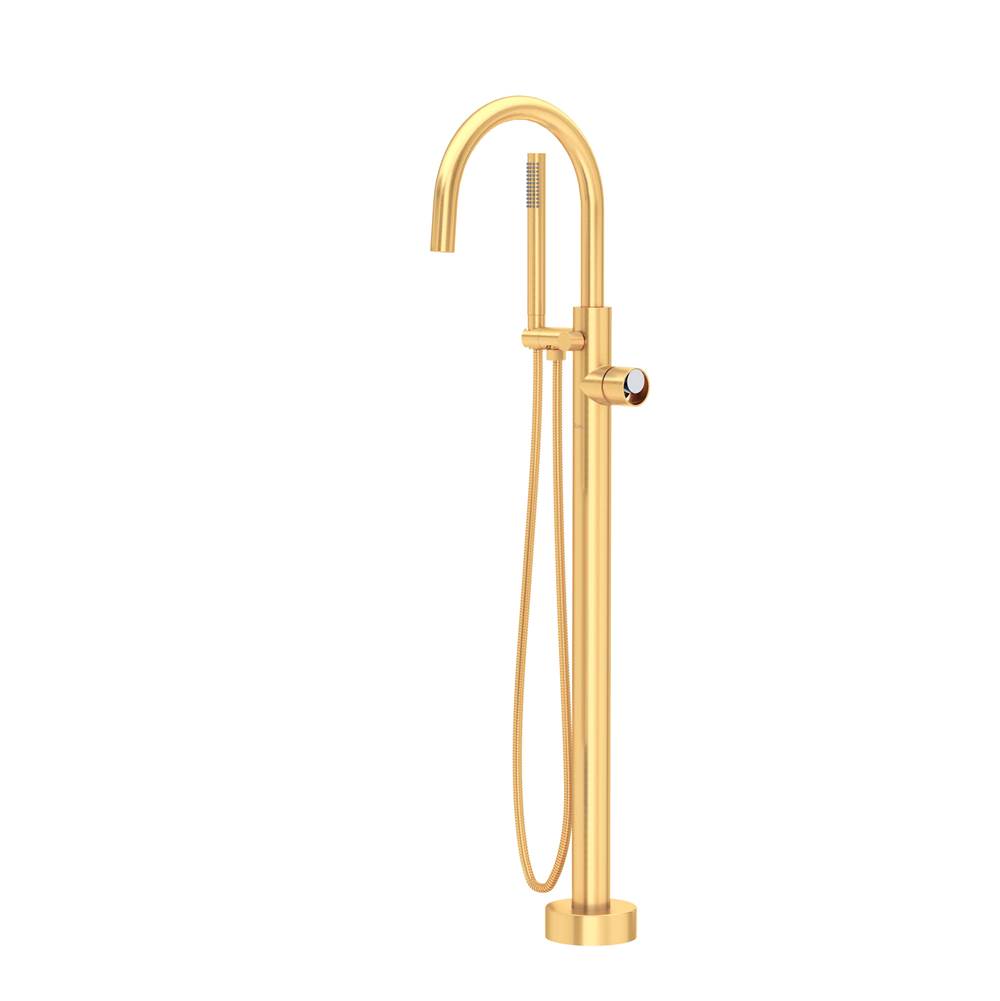 The Water ClosetRohl CanadaEclissi™ Single Hole Floor-mount Tub Filler Trim With C-Spout