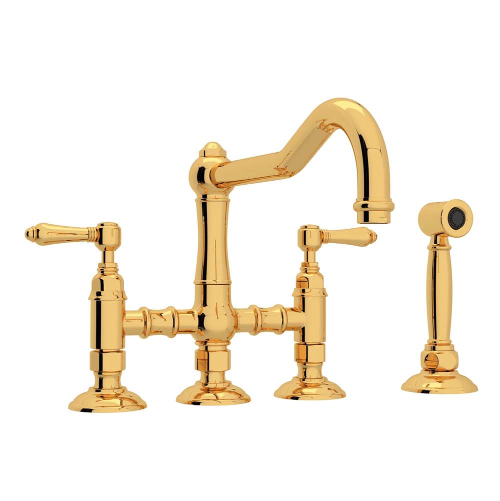The Water ClosetRohl CanadaAcqui® Bridge Kitchen Faucet With Side Spray