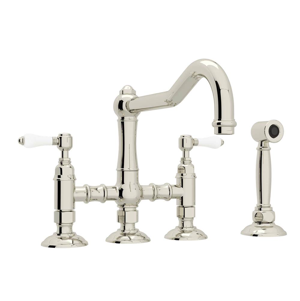 The Water ClosetRohl CanadaAcqui® Bridge Kitchen Faucet With Side Spray
