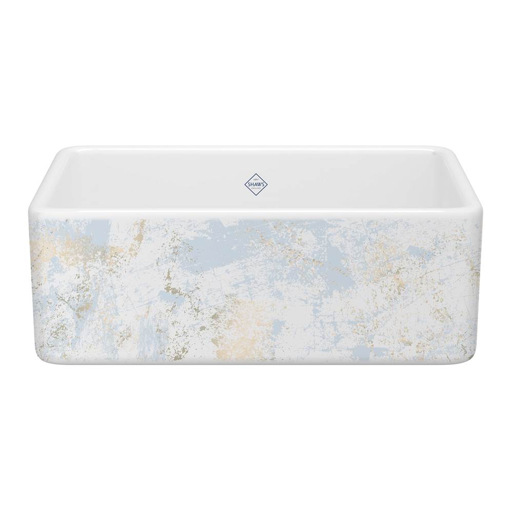 The Water ClosetShaws30'' Shaker Single Bowl Farmhouse Apron Front Fireclay Kitchen Sink With Patina Design