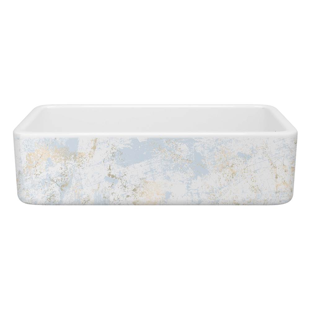 The Water ClosetShaws36'' Lancaster Single Bowl Farmhouse Apron Front Fireclay Kitchen Sink With Patina Design