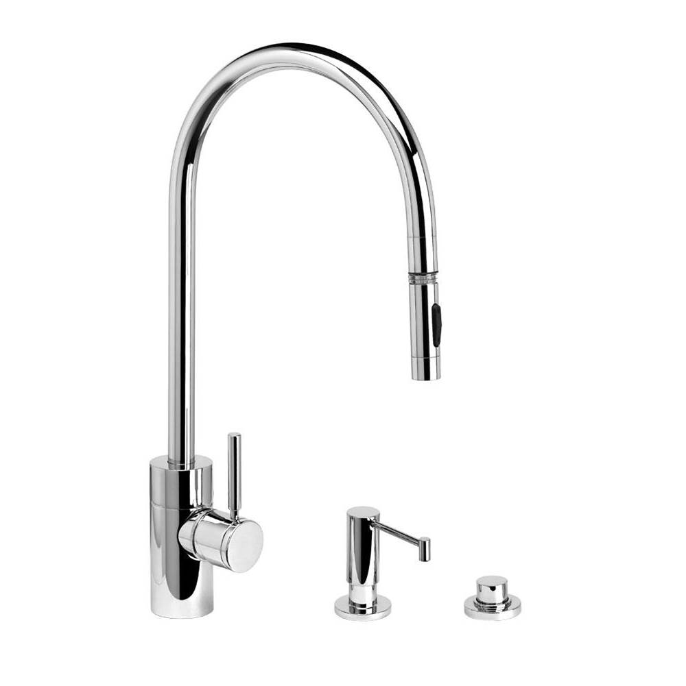 The Water ClosetWaterstoneWaterstone Contemporary Extended Reach PLP Pulldown Faucet - Toggle Sprayer - 3pc. Suite